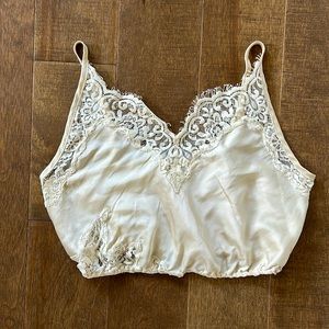 NWOT Free People Intimately “Night Out Blouson Brami” in Tea / Cream Size Medium